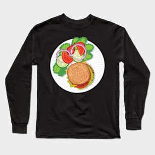 Burger and Veggies Long Sleeve T-Shirt